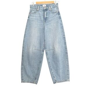 Cake The Label Barrel Jeans Women’s 25 (0-2) Light Wash High Rise 100% Cotton